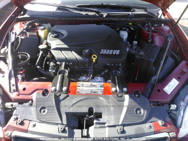 2G1WB58K389217611 - 2008 CHEVROLET IMPALA LS RED photo 10