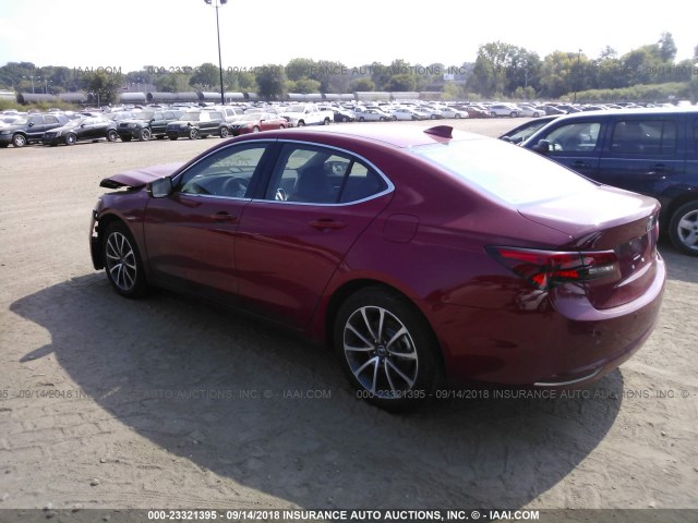 19UUB3F73HA002785 - 2017 ACURA TLX ADVANCE RED photo 3