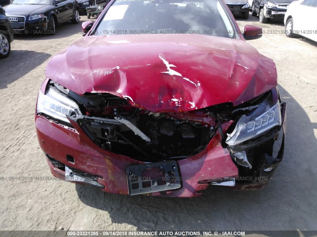 19UUB3F73HA002785 - 2017 ACURA TLX ADVANCE RED photo 6
