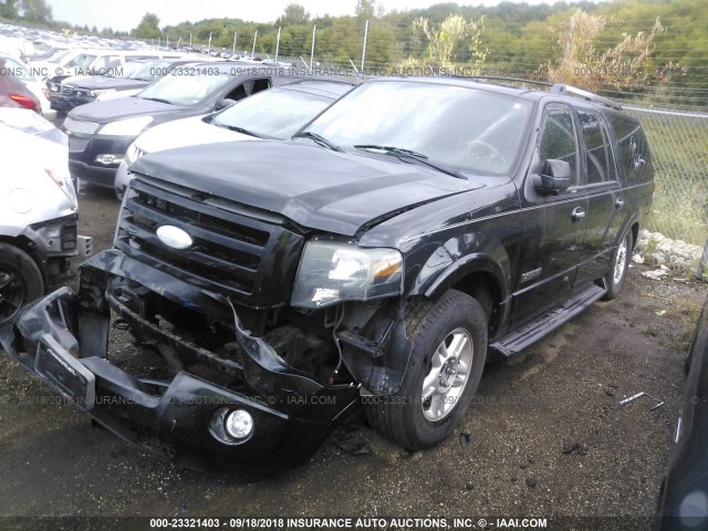 1FMFK20527LA93605 - 2007 FORD EXPEDITION EL LIMITED BLACK photo 2