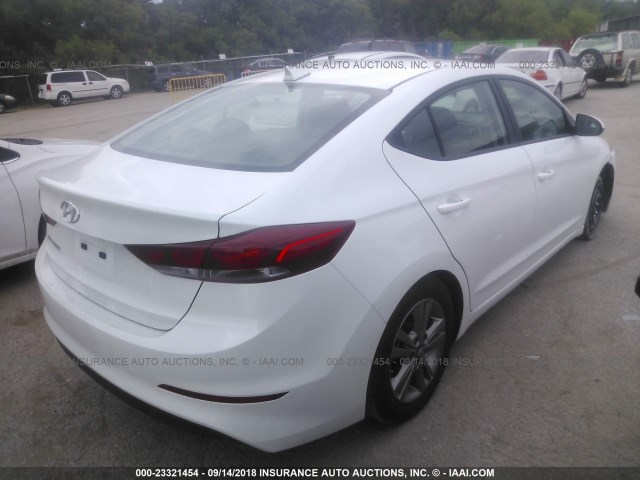 5NPD84LF0JH354686 - 2018 HYUNDAI ELANTRA SEL/VALUE/LIMITED WHITE photo 4