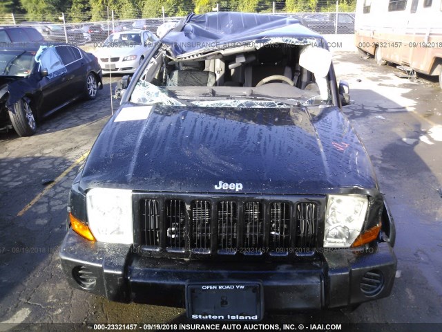 1J8HG48N16C124851 - 2006 JEEP COMMANDER BLACK photo 6