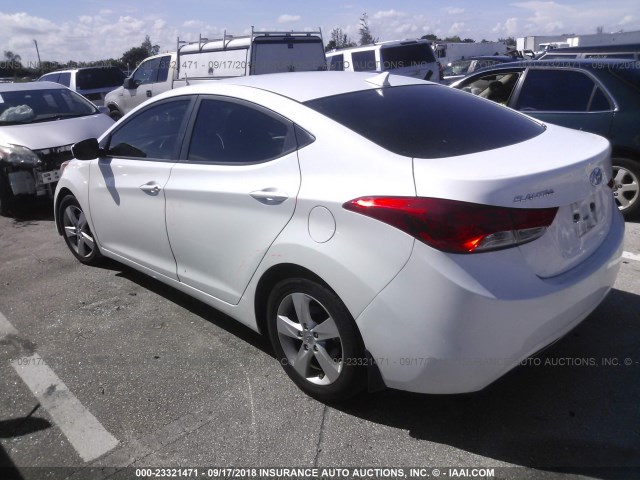 5NPDH4AE6DH249164 - 2013 HYUNDAI ELANTRA GLS/LIMITED WHITE photo 3