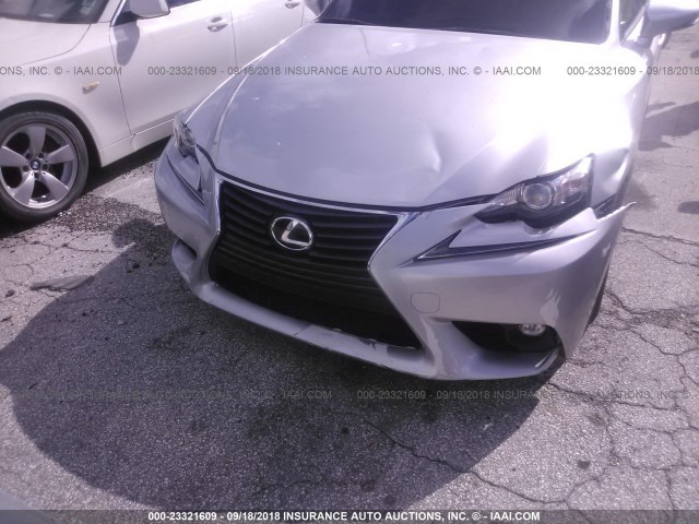 JTHBF1D24F5066165 - 2015 LEXUS IS 250 SILVER photo 6