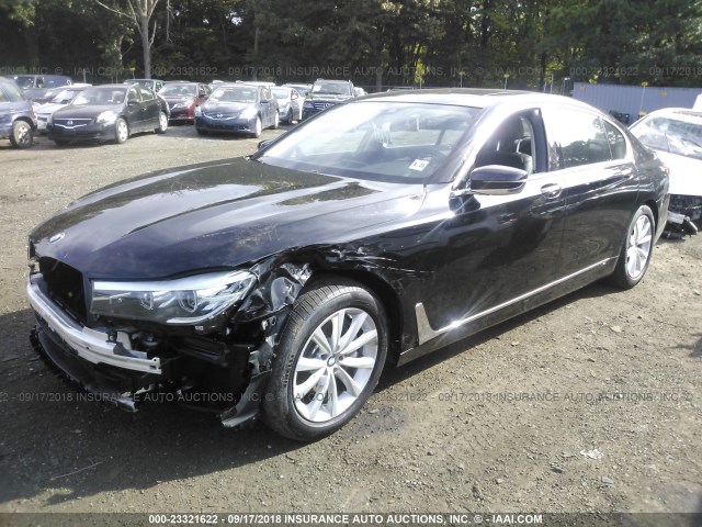 WBA7E4C56KGV28339 - 2019 BMW 740 XI შავი ფოტო 2