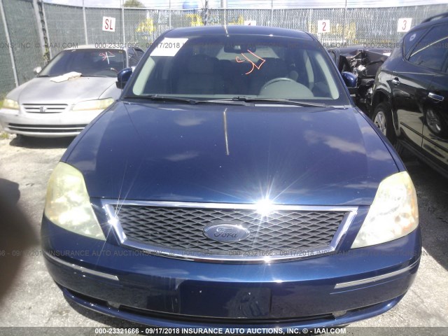 1FAFP24136G180312 - 2006 FORD FIVE HUNDRED SEL BLUE photo 6