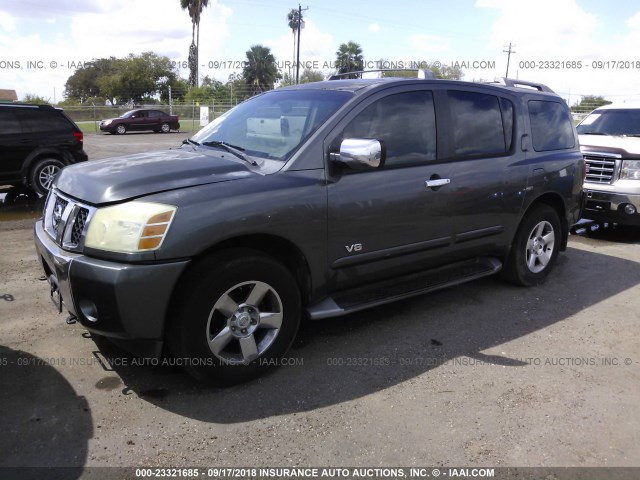 5N1AA08B55N711125 - 2005 NISSAN ARMADA SE/LE GRAY photo 2