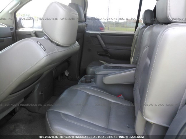 5N1AA08B55N711125 - 2005 NISSAN ARMADA SE/LE GRAY photo 8