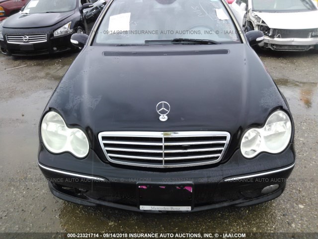 WDBRF52H86A871557 - 2006 MERCEDES-BENZ C GENERATION 2006 230 BLACK photo 6