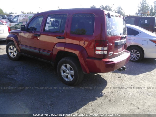 1J4PN2GK7AW103430 - 2010 JEEP LIBERTY SPORT RED photo 3