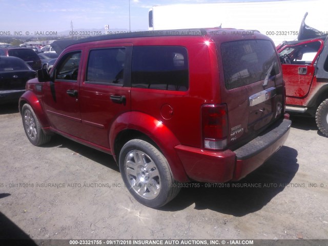 1D8GT58687W654331 - 2007 DODGE NITRO R/T RED photo 3