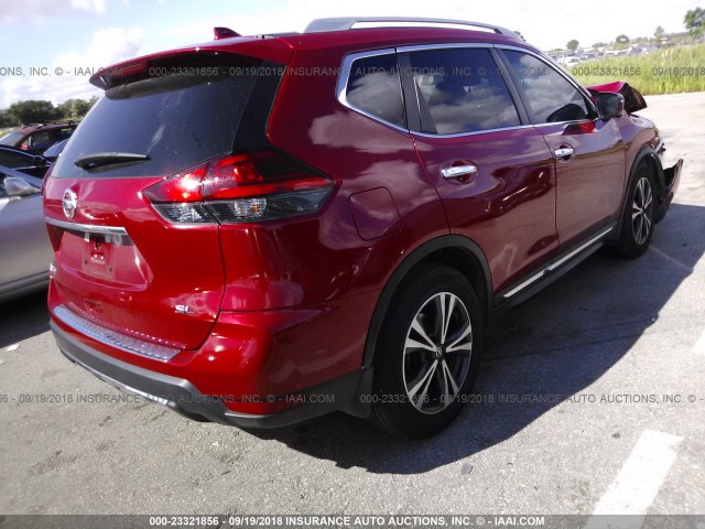 5N1AT2MT8HC772912 - 2017 NISSAN ROGUE S/SL RED photo 4