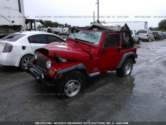 1J4FA49S33P342955 - 2003 JEEP WRANGLER / TJ SPORT RED photo 2