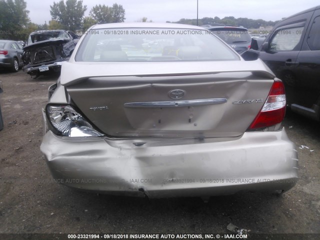 4T1BE30K13U760900 - 2003 TOYOTA CAMRY LE/XLE/SE GOLD photo 6