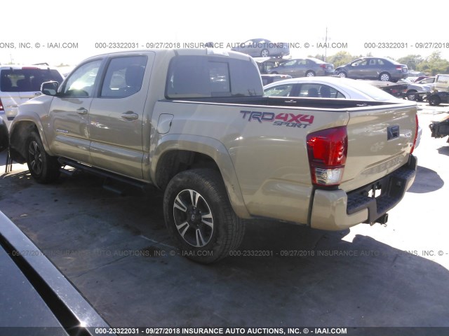5TFCZ5AN3HX094825 - 2017 TOYOTA TACOMA DBL CAB/SR/TRDSPT/OR/PRO Қоңыр фото 3