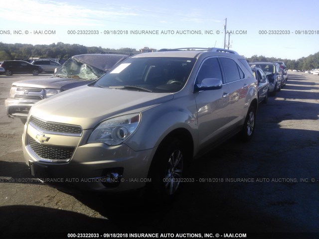 2GNFLFE54C6380083 - 2012 CHEVROLET EQUINOX LTZ GOLD photo 2