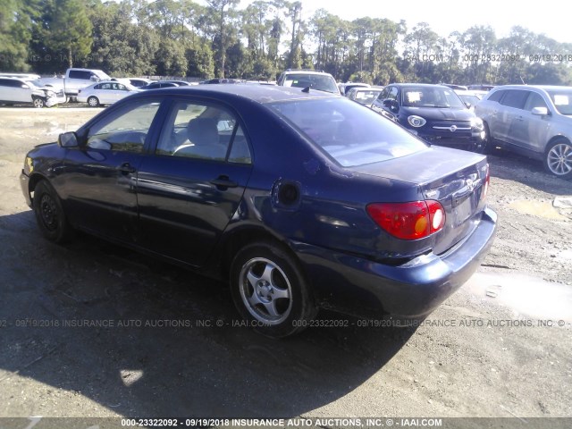 JTDBR32E132009114 - 2003 TOYOTA COROLLA CE/LE BLUE photo 3