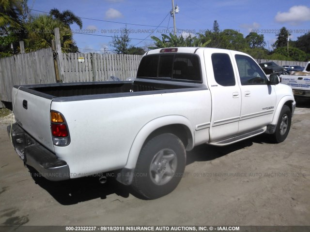 5TBRT3816YS112445 - 2000 TOYOTA TUNDRA ACCESS CAB LIMITED WHITE photo 4