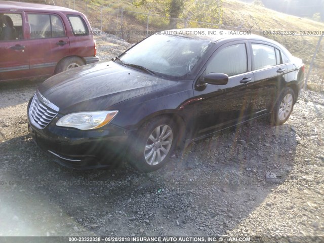 1C3CCBABXCN113787 - 2012 CHRYSLER 200 LX BLACK photo 2