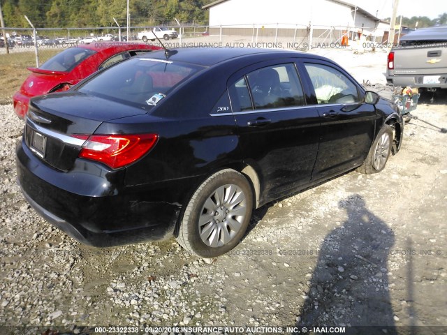 1C3CCBABXCN113787 - 2012 CHRYSLER 200 LX BLACK photo 4