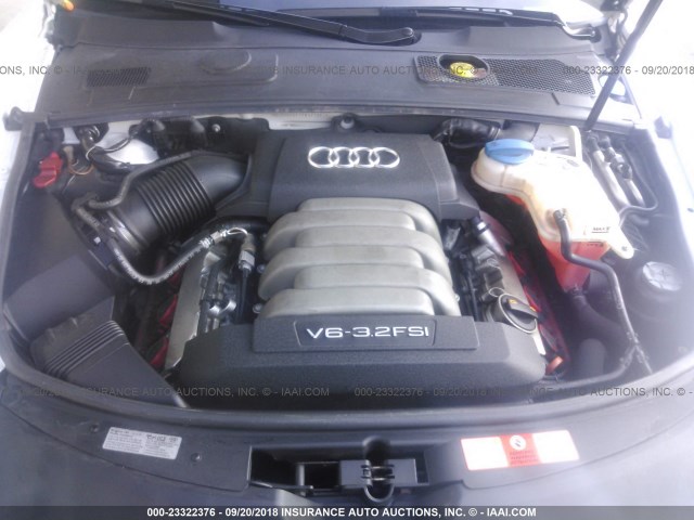 WAUDH74F77N071983 - 2007 AUDI A6 3.2 QUATTRO WHITE photo 10