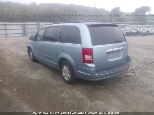 2A8HR54P68R710172 - 2008 CHRYSLER TOWN & COUNTRY TOURING Light Blue photo 3