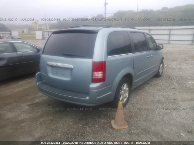 2A8HR54P68R710172 - 2008 CHRYSLER TOWN & COUNTRY TOURING Light Blue photo 4