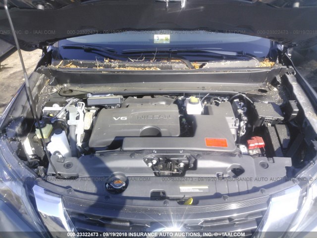 5N1DR2MN1HC912246 - 2017 NISSAN PATHFINDER S/SV/SL/PLATINUM GRAY photo 10