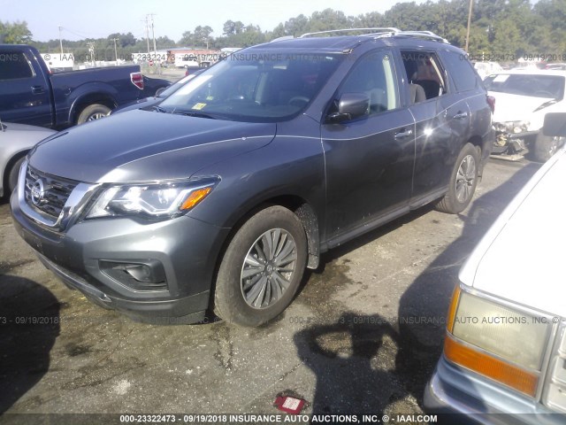 5N1DR2MN1HC912246 - 2017 NISSAN PATHFINDER S/SV/SL/PLATINUM GRAY photo 2