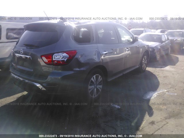 5N1DR2MN1HC912246 - 2017 NISSAN PATHFINDER S/SV/SL/PLATINUM GRAY photo 4