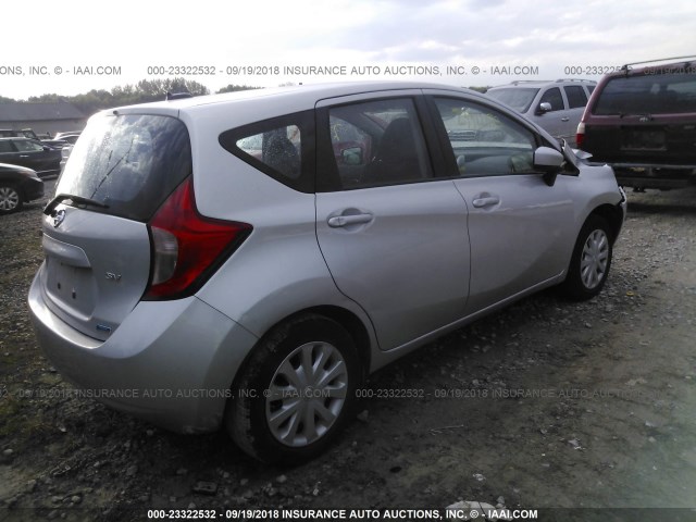3N1CE2CP2GL361765 - 2016 NISSAN VERSA NOTE S/S PLUS/SV/SL/SR SILVER photo 4