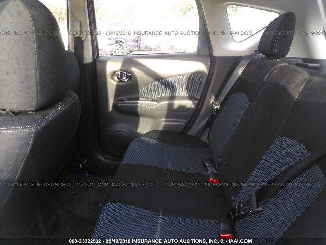 3N1CE2CP2GL361765 - 2016 NISSAN VERSA NOTE S/S PLUS/SV/SL/SR SILVER photo 8