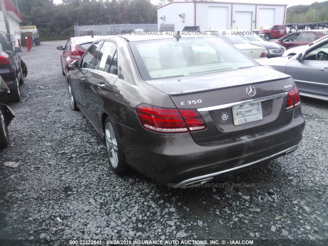 WDDHF8JB9EA903979 - 2014 MERCEDES-BENZ E 350 4MATIC BROWN photo 3