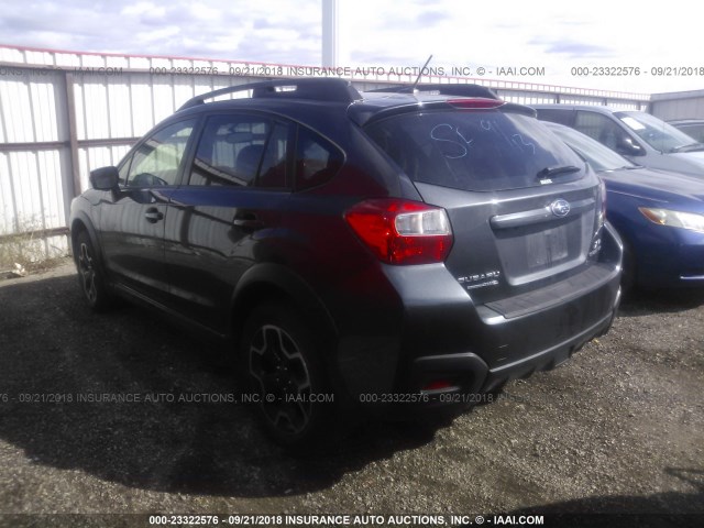 JF2GPAMCXF8229317 - 2015 SUBARU XV CROSSTREK 2.0 LIMITED GRAY photo 3