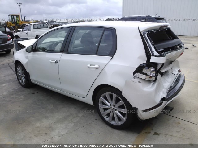 WVWNM7AJ2DW126616 - 2013 VOLKSWAGEN GOLF 白色 照片 3
