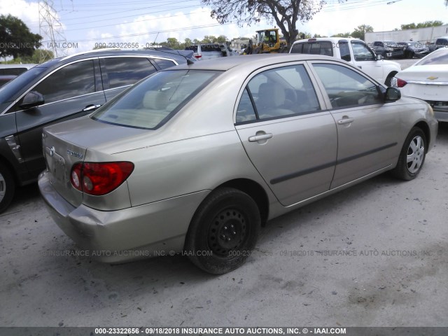 1NXBR32E17Z881203 - 2007 TOYOTA COROLLA CE/LE/S GOLD photo 4