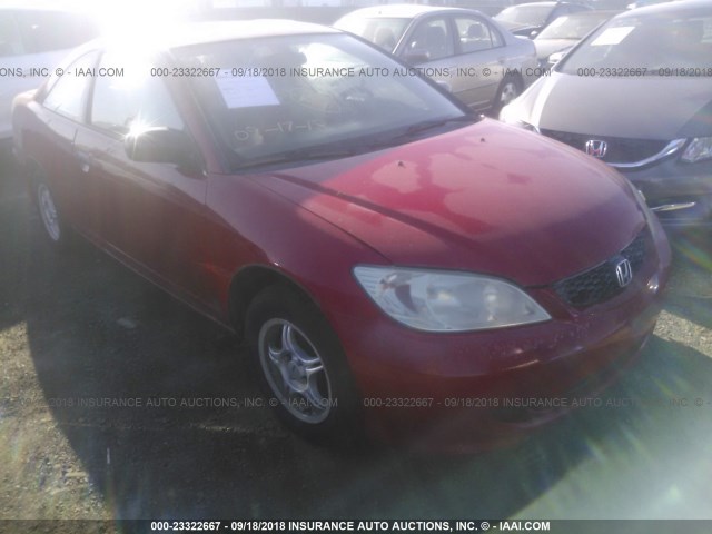 1HGEM21114L062512 - 2004 HONDA CIVIC DX VP RED photo 1