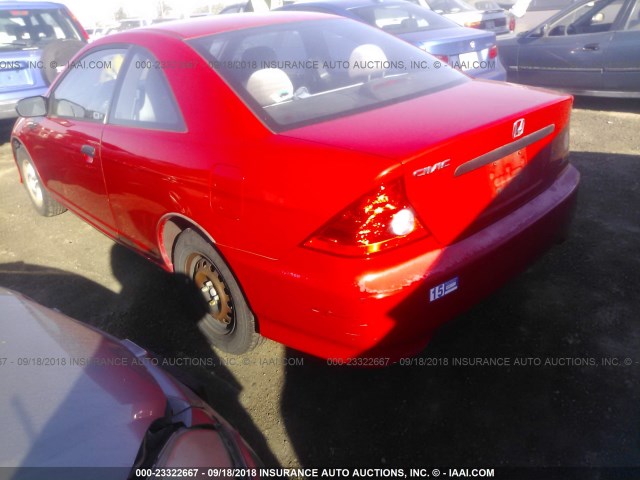 1HGEM21114L062512 - 2004 HONDA CIVIC DX VP RED photo 3