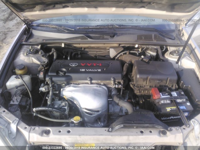 4T1BE32K02U536027 - 2002 TOYOTA CAMRY LE/XLE/SE GOLD photo 10