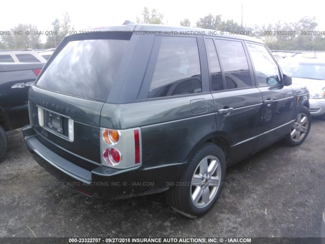 SALME11475A181229 - 2005 LAND ROVER RANGE ROVER HSE GREEN photo 4