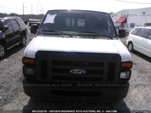 1FTSS3EL7DDA41313 - 2013 FORD ECONOLINE E350 SUPER DUTY VAN WHITE photo 6