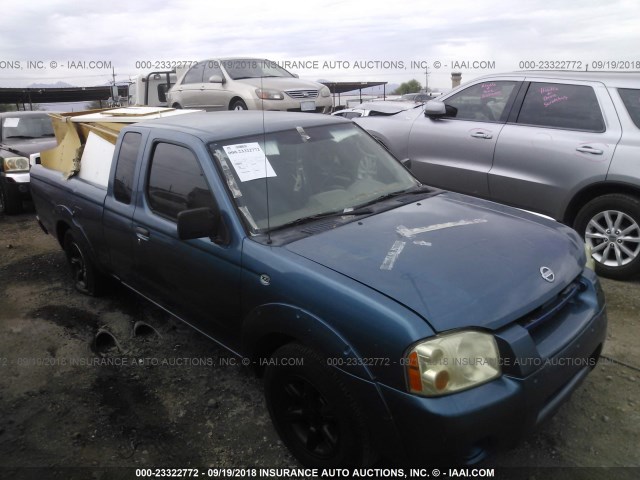 1N6DD26SX2C327000 - 2002 NISSAN FRONTIER KING CAB XE BLUE photo 1