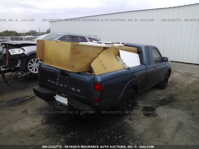 1N6DD26SX2C327000 - 2002 NISSAN FRONTIER KING CAB XE BLUE photo 4