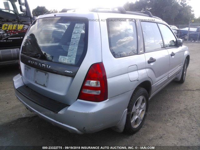 JF1SG65613H744786 - 2003 SUBARU FORESTER 2.5XS Серебристый фото 4