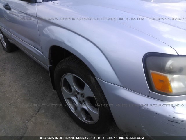 JF1SG65613H744786 - 2003 SUBARU FORESTER 2.5XS Серебристый фото 6