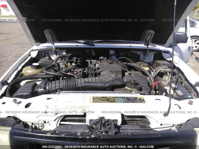 4F4YR12D93TM06075 - 2003 MAZDA B2300 WHITE photo 10