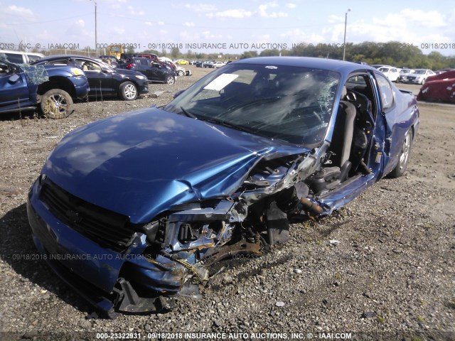 2G1WJ15K169304842 - 2006 CHEVROLET MONTE CARLO LS BLUE photo 2