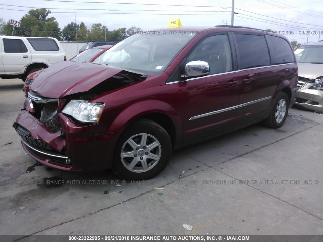2C4RC1CG7CR143759 - 2012 CHRYSLER TOWN & COUNTRY TOURING L RED photo 2