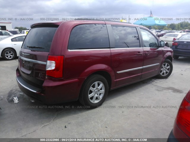 2C4RC1CG7CR143759 - 2012 CHRYSLER TOWN & COUNTRY TOURING L RED photo 4