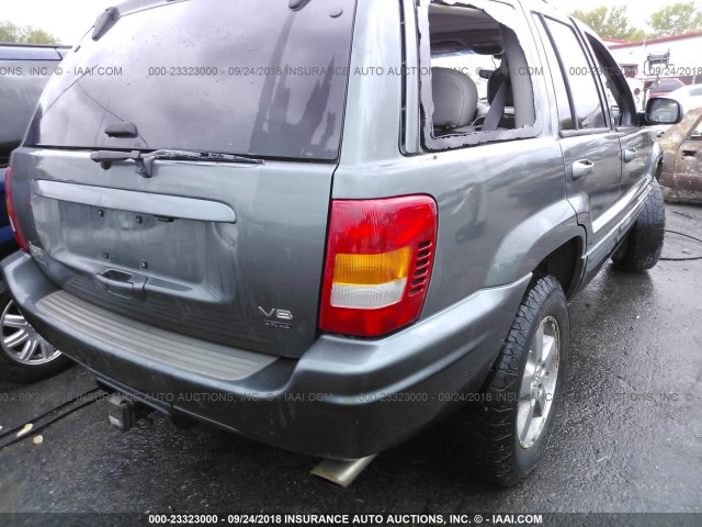 1J8GW68J12C113687 - 2002 JEEP GRAND CHEROKEE OVERLAND GRAY photo 4